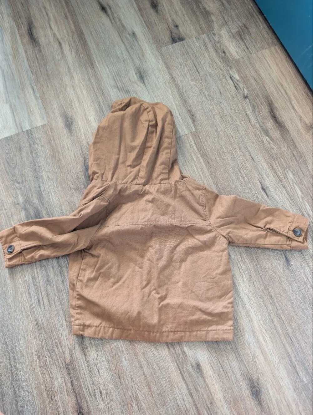 Gymboree Brown Hooded Jacket with Red Plaid Lining